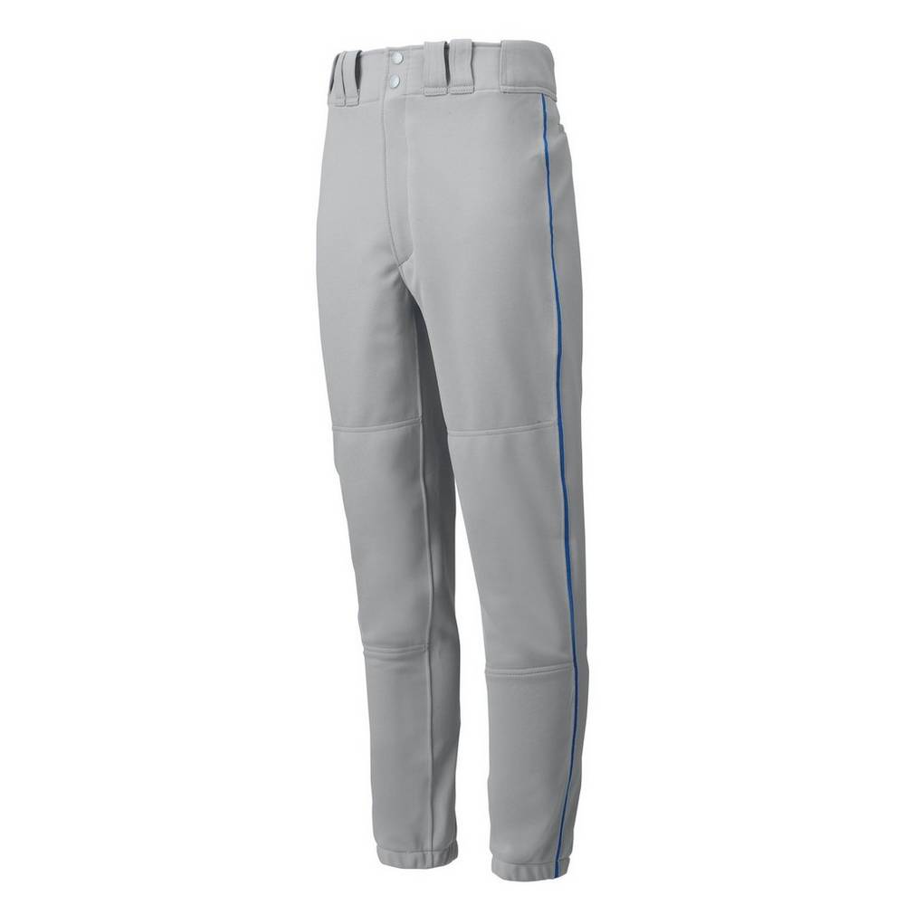 Pantalones Mizuno Premier Piped Hombre Gris/Azul Real España EIXS-42350